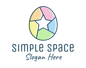 Colorful Egg Star  logo design