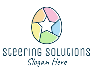 Colorful Egg Star  logo design