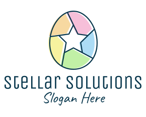 Colorful Egg Star  logo