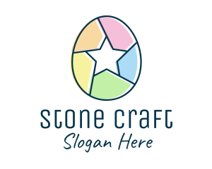 Colorful Egg Star  logo design