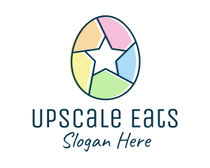 Colorful Egg Star  logo design