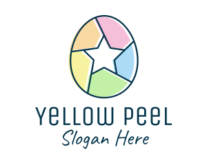 Colorful Egg Star  logo design