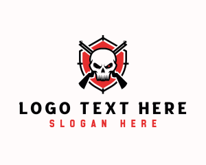 Skull Shotgun Weapon logo