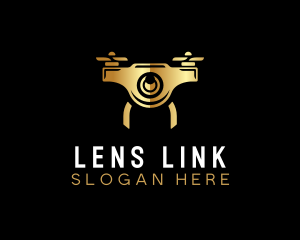 Premium Drone Lens logo design