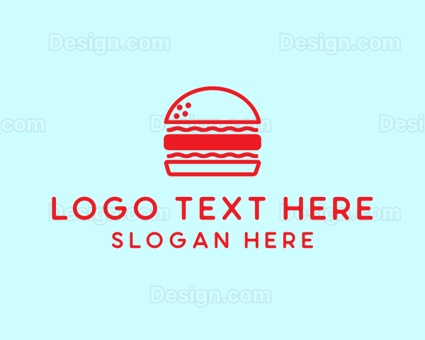 Red Burger Restaurant Logo