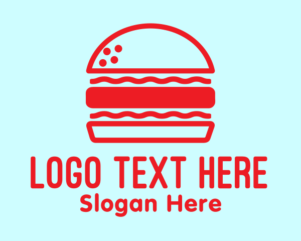 Red Burger logo example 3