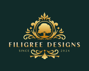 Tree Nature Ornament logo design