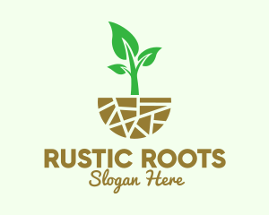 Natural Organic Gardening   logo design