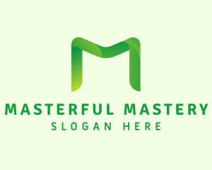 Green Letter M logo design