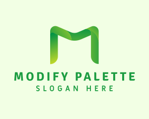 Green Letter M logo design