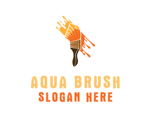 Paint Brush Splat logo design