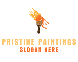 Paint Brush Splat logo design