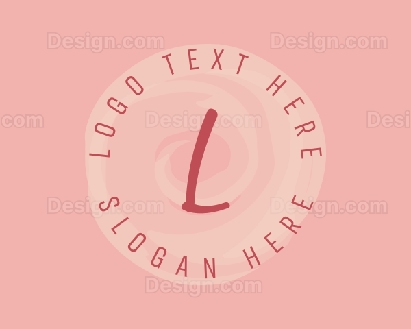 Feminine Watercolor Circle Logo