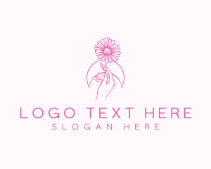 Flower Hand Daisy logo