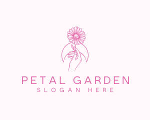 Flower Hand Daisy logo design