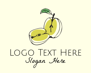 Minimalist Pear Fruit  Logo