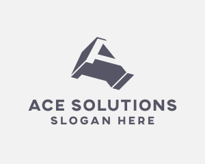 Modern Structure Letter A logo design