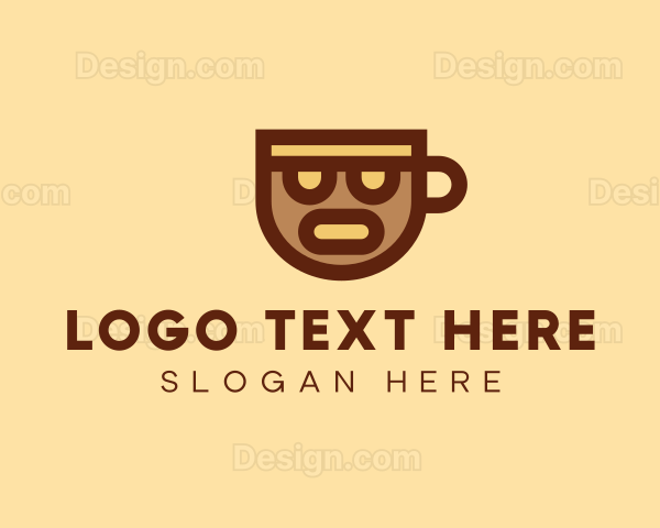 Coffee Cup Face Logo