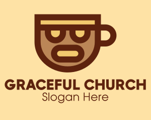 Coffee Cup Face  logo