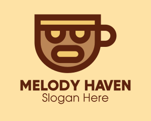 Coffee Cup Face  logo