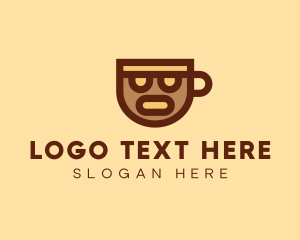 Coffee Cup Face  logo