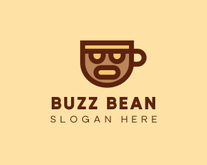 Coffee Cup Face  logo design