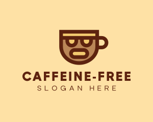 Coffee Cup Face  logo design