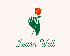 Hand Rose Wellness logo design