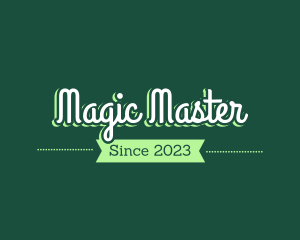 Green Magical Script logo design