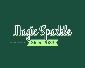 Green Magical Script logo design