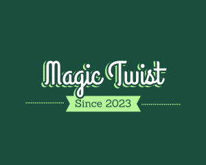 Green Magical Script logo design