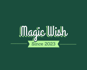 Green Magical Script logo design