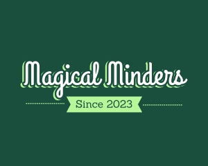 Green Magical Script logo design