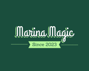 Green Magical Script logo design