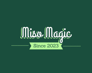 Green Magical Script logo design