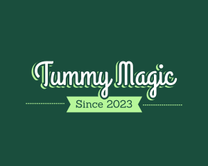 Green Magical Script logo design