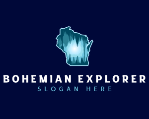 Wisconsin Cave Exploration logo design