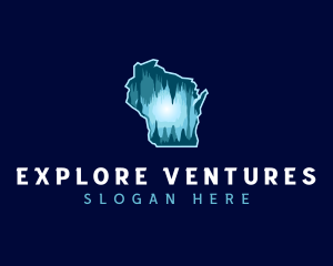 Wisconsin Cave Exploration logo design