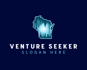 Wisconsin Cave Exploration logo design