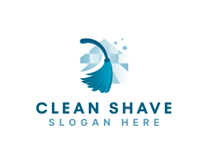 Broom Housekeeping Cleaning logo design