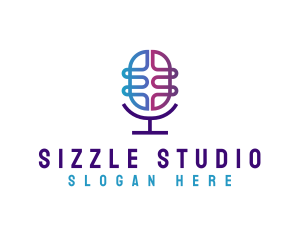 Podcast Mic Studio logo design