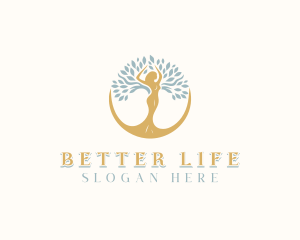 Woman Tree Wellness logo design