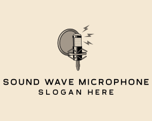 Microphone Radio Podcast logo design