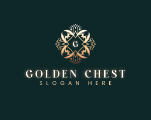 Golden Elegant Leaf logo design