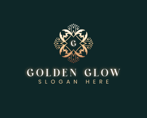 Golden Elegant Leaf logo design