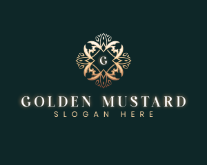 Golden Elegant Leaf logo design