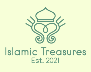 Islamic Heart Mosque Dome logo