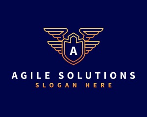 Shield Wing Security logo design