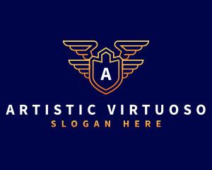 Shield Wing Security logo design