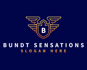 Shield Wing Security logo design